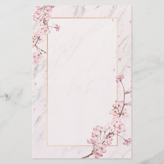 Cherry Blossom Personalized Briefpapier (Voorkant)