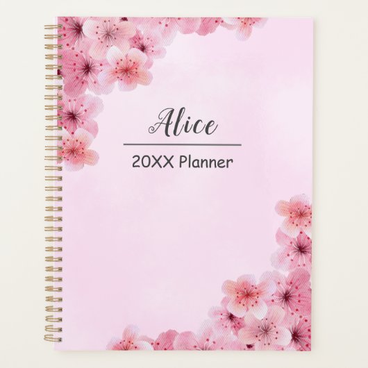 Cherry Blossom Personnaliser le planificateur (Devant)