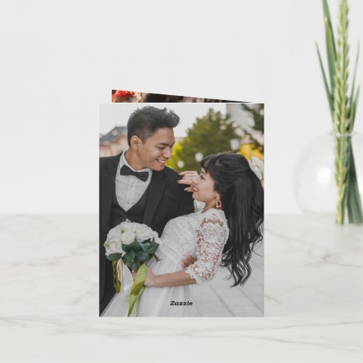 Cherry Blossom Photo Mariage chinois Merci (Dos)