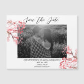 Cherry Blossom Photo Mariage Ressort Magnet Script (Devant)