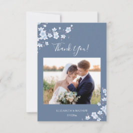 Cherry Blossom Photo Wedding Thank You Card Bedankkaart