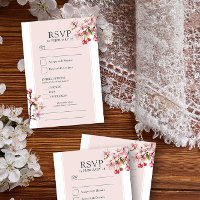 Cherry Blossom Pink Floral Wedding Entree en