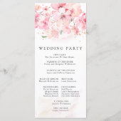 Cherry Blossom Pink Floral Wedding Programma (Achterkant)