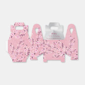 Cherry Blossom Pink Glitter Custom Birthday Bedankdoosjes (Uitgevouwen)