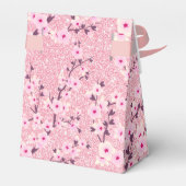 Cherry Blossom Pink Glitter Dank je verjaardag Bedankdoosjes (Achterkant)