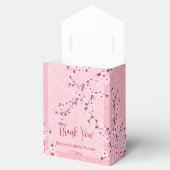 Cherry Blossom Pink Glitter Dank u Baby shower Bedankdoosjes (Geopend)