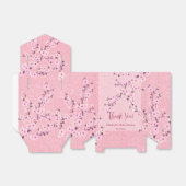Cherry Blossom Pink Glitter Dank u Baby shower Bedankdoosjes (Uitgevouwen)