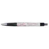 Cherry Blossom Pink Grey Marble Pen (Voorkant)
