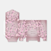 Cherry Blossom Pink Mauve Glitter Custom Birthday Bedankdoosjes (Uitgevouwen)