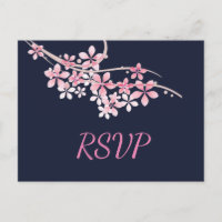 Cherry Blossom Pink navy RSVP