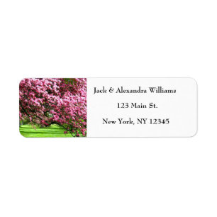  Cherry Blossom Pink Rustic Return Address Etiket