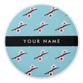 Cherry Blossom, Pink Sakura, Jouw naam Keramische Knop (Voorkant)