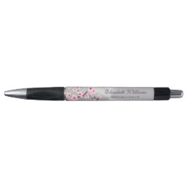 Cherry Blossom Pink Silver Wedding Planner Pen