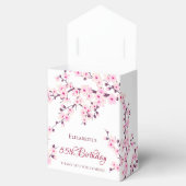 Cherry Blossom Pink White | Aangepaste verjaardag Bedankdoosjes (Geopend)