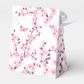 Cherry Blossom Pink White | Aangepaste verjaardag Bedankdoosjes (Achterkant)