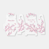 Cherry Blossom Pink White Custom Wedding Bedankdoosjes (Uitgevouwen)