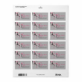 Cherry Blossom Pink White flora Adres label (Full Sheet)