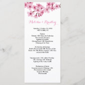 Cherry Blossom Pink White flora ceremony Programme Programma (Voorkant)