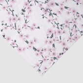 Cherry Blossom Pink White Floral Pattern Tissuepapier (Detail)