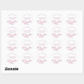 Cherry Blossom Pink White Hartelijk dank Ronde Sticker (Vel)