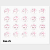 Cherry Blossom Pink White Hartelijk dank Ronde Sticker (Vel)