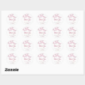 Cherry Blossom Pink White Hartelijk dank Ronde Sticker (Vel)