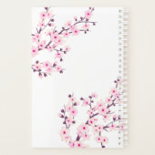 Cherry Blossom Pink White voeg naam en jaar toe Planner (Achterkant)
