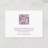 Cherry Blossom Pink White Wedding QR Code Details Informatiekaartje (Achterkant)