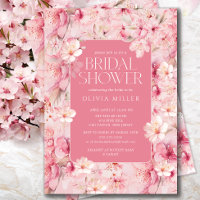 Cherry Blossom Plaisir Bridal Shower Invitations