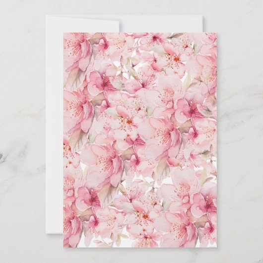 Cherry Blossom Plaisir Bridal Shower Invitations (Dos)