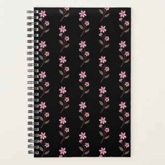 Cherry Blossom Planner - Motif noir