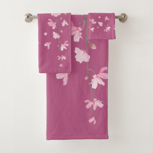 Cherry Blossom - Plum Bad Handdoek (Insitu)