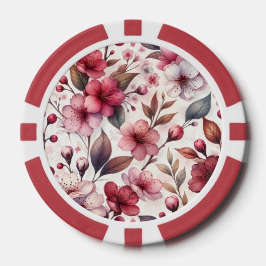 Cherry Blossom Poker Chips (Voorkant)