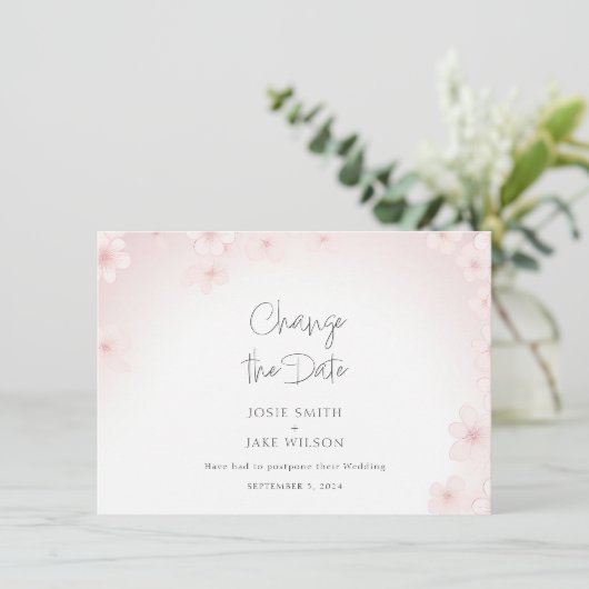 Cherry Blossom Pretty Modifier la carte Date (Debout devant)