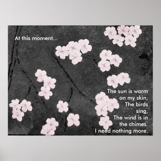 Cherry Blossom Print met gedicht (Voorkant)
