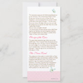 Cherry Blossom Programme de baptême 2/5 (Dos)