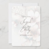 Cherry Blossom QR Code Faire-part de mariage (Devant)