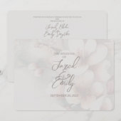 Cherry Blossom QR Code Faire-part de mariage (Devant / Derrière)