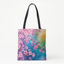 Cherry Blossom Rainbow Sky Tas