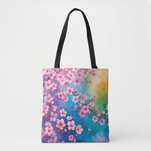 Cherry Blossom Rainbow Sky Tas (Voorkant)