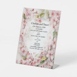 Cherry Blossom Reclamebord Met Voetstuk