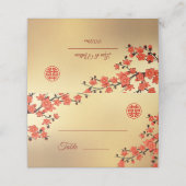 Cherry Blossom Red Gold | Chinees huwelijk (Buitenkant ongevouwen)