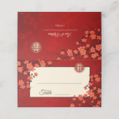 Cherry Blossom Red Gold | Chinees huwelijk (Buitenkant ongevouwen)