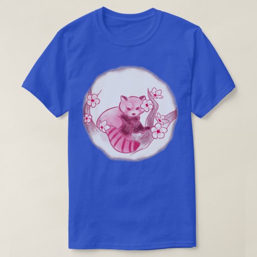 Cherry Blossom Red Panda T-shirt (Design voorkant)