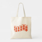 Cherry Blossom Red Pink Tote Bag (Achterkant)
