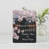 Cherry Blossom Rehearsal Dinner Invitations Kaart (Staand voorkant)