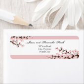 Cherry Blossom retouradres Label - Roze Wit (Insitu)