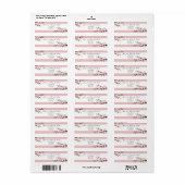 Cherry Blossom retouradres Label - Roze Wit (Full Sheet)