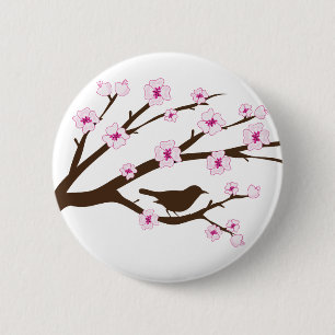 Cherry Blossom Ronde Button 5,7 Cm