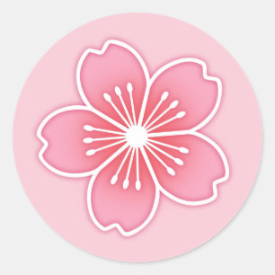 Cherry Blossom Ronde Sticker